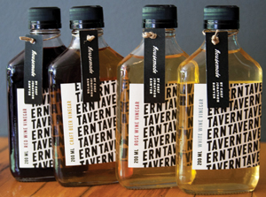 Sawyer's Tavern Vinegar Co. produces some 500 bottles each month of assorted fermented vinegars.