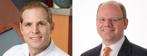 From left: Neville Craw, Arby's corporate executive chef and director of product development, and Len Van Popering, Arby's senior vice president of product development and innovation