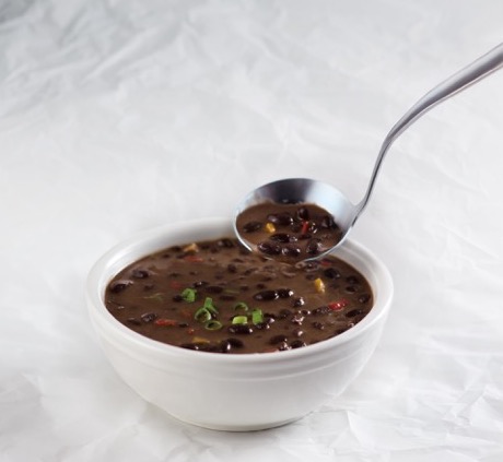 Corner Bakery’s Sriracha Black Bean Soup includes a splash of coconut milk. Photo: Corner Bakery