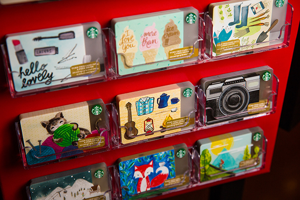 Starbucks gift-card assortment