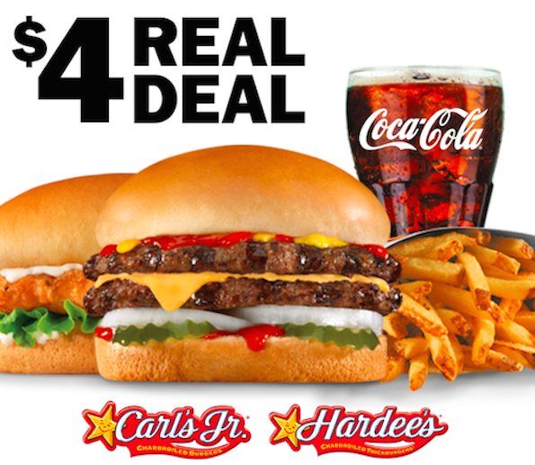 $4 Real Deal Hardee's Carl's Jr.
