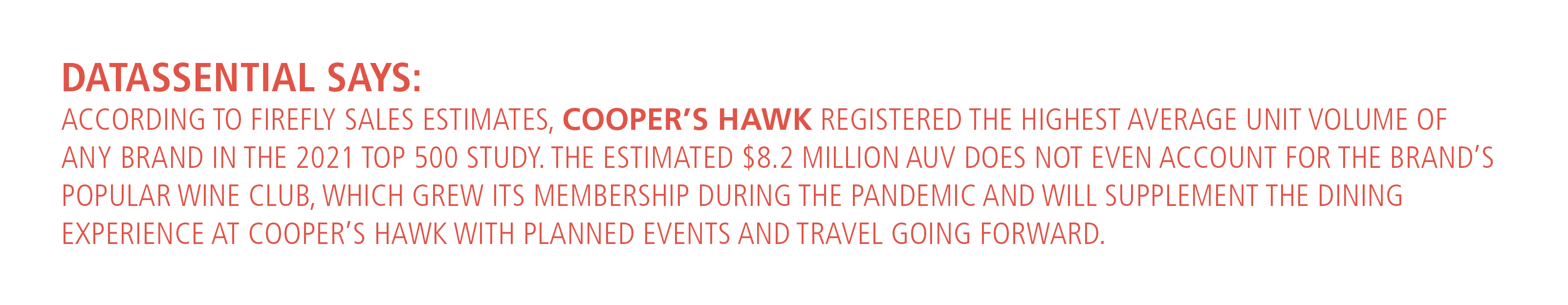 Coopers Hawk continues diversification, with more growth ahead | Nation's Restaurant News