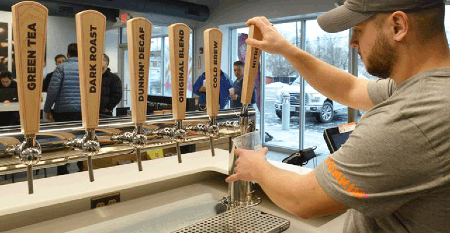 Hey guys lets make a Nitro Cold Brew. Only available at Dunkin' On Tap
