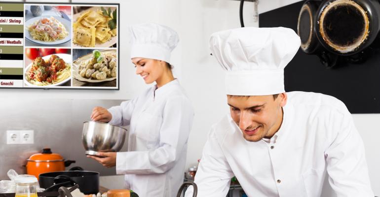 Screens help kitchen workers boost efficiency