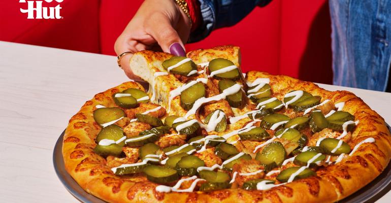 Pizza Hut pickle pizza