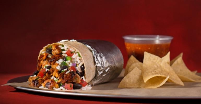 The Chorizo Burrito being tested by Chipotle
