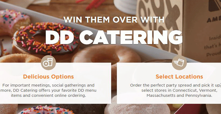 Dunkin’ Donuts tests online catering in four states