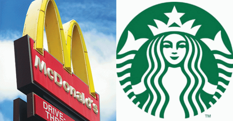 McDonalds and Starbucks logos
