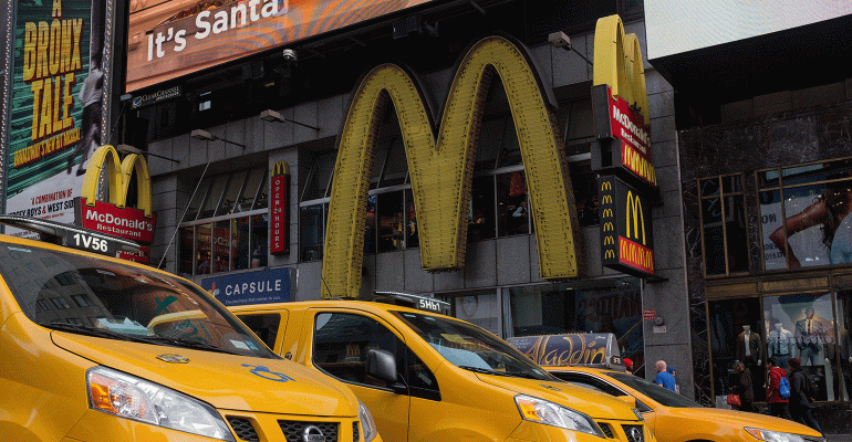 A McDonald's storefront in New York City