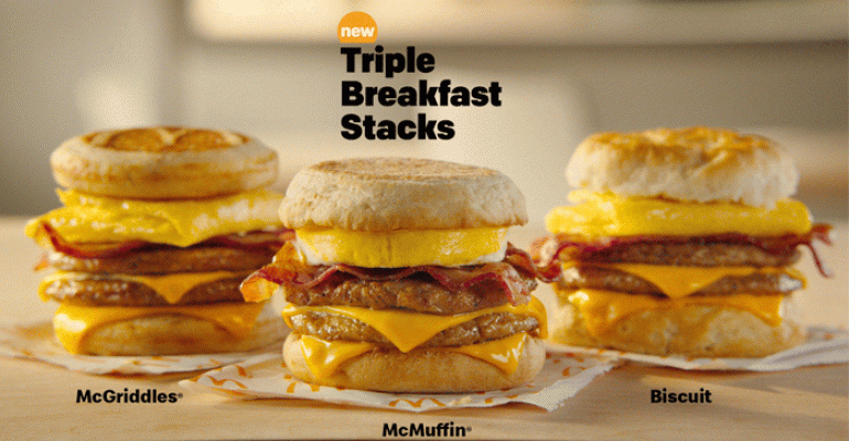 McDonald’s answer to breakfast slump: Triple Breakfast Stacks