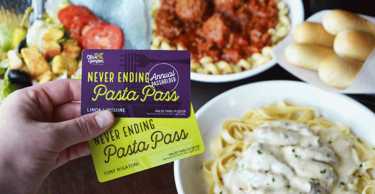 Olive Garden expands 5-year-old Pasta Pass promotion