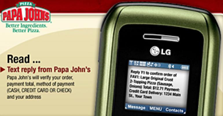 Papa John&#039;s boosts sales with text-message ordering