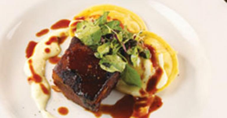 Dish of the Week: Pork belly with egg ravioli