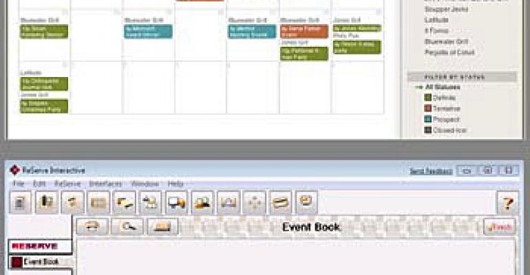 Operators booking time with hosted event management systems