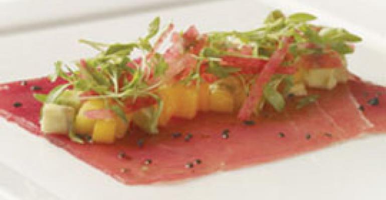 Dish of the Week: Yellowfin sashimi with yuzu vinaigrette
