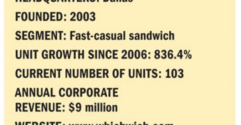 Fastest Growing Chains: No. 1 Which Wich Inc.