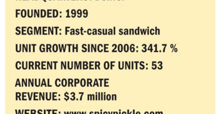 Fastest Growing Chains: No. 8 Spicy Pickle Franchising Inc.