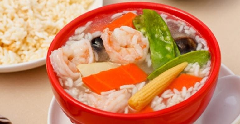 Sizzling rice soup