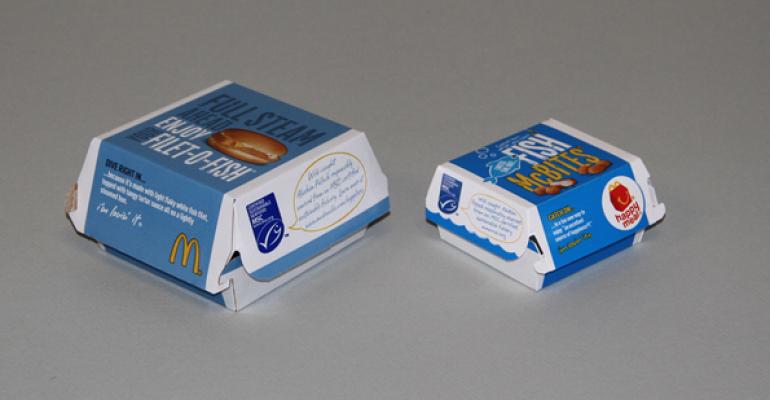 McDonalds is the first restaurant chain in the US to use the Marine Stewardship Councils blue ecolabel on all packaging