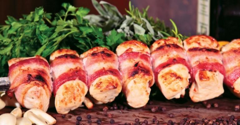 Baconwrapped chicken at Texas de Brazil