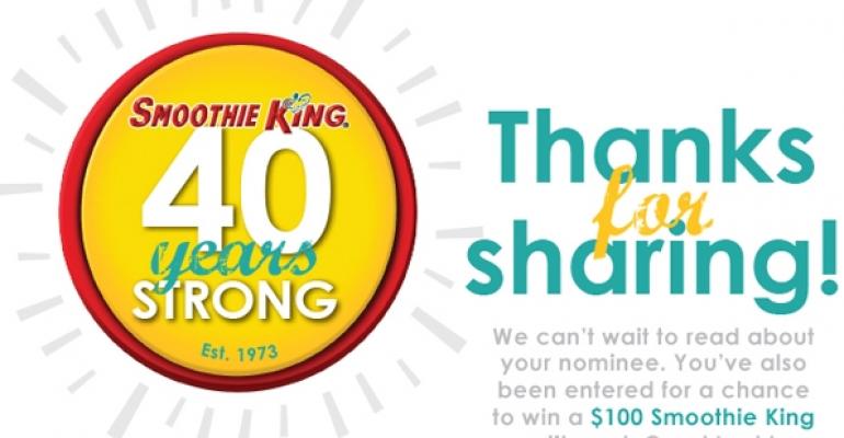 Smoothie Kings 40 Years Strong campaign