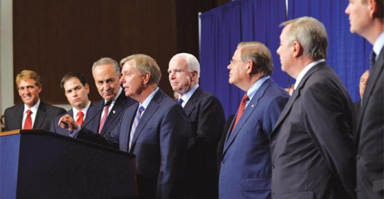 The immigration reform bill proposed by the Senates Gang of Eight pictured above is beinghailed by the industry and other supporters as tough but fair