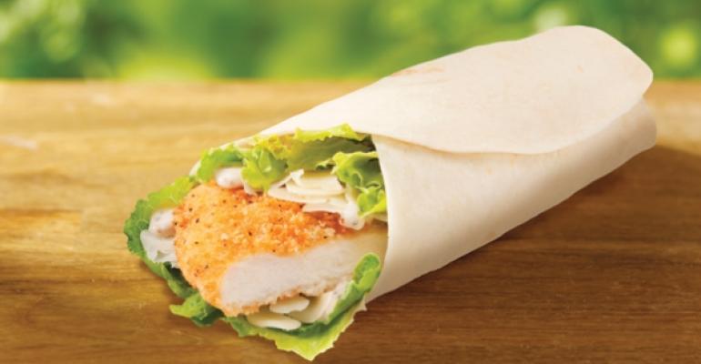 Wendys Crispy Chicken Caesar Wrap