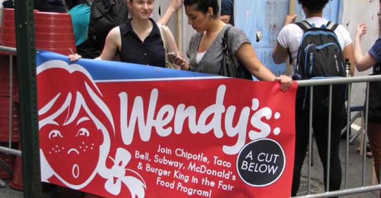 Coalition of Immokalee Workers protestors assailed Wendys for failing to join the Fair Food Program