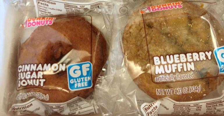 Dunkin Donuts plans to serve glutenfree Cinnamon Sugar Donuts and Blueberry Muffins systemwide by the end of the year