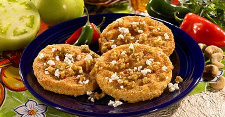 Oven-fried green tomatoes