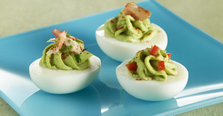 Avocado deviled eggs