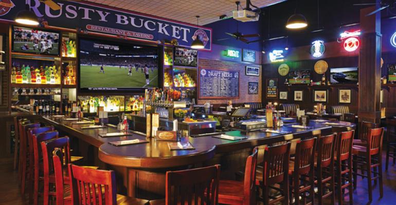 Rusty Bucket Restaurant and Tavern has a familyfriendly sports bar feel