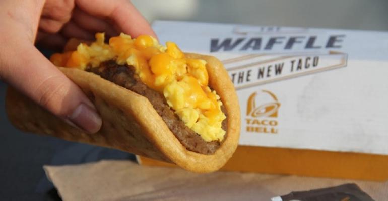 Taco Bell39s Waffle Taco with sausage