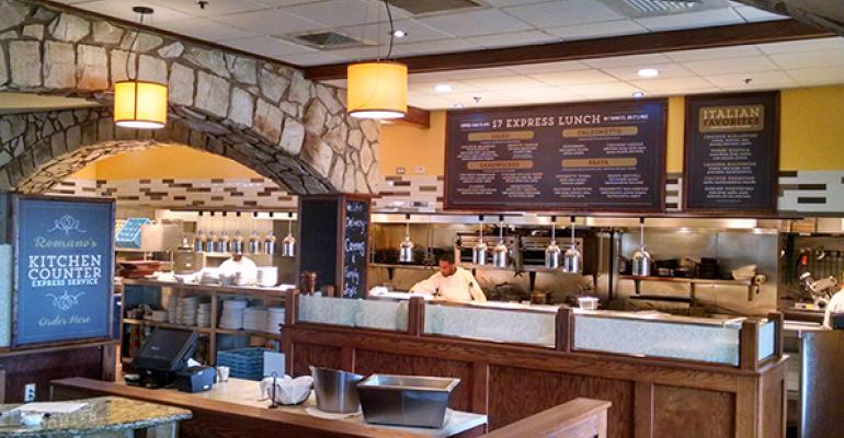 Express counter area in Macaroni Grill in Montrose area of Houston