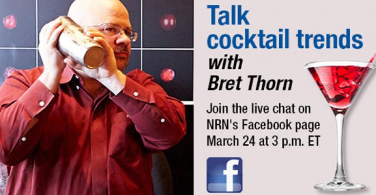 Chat cocktail trends on Facebook with NRN senior food editor Bret Thorn