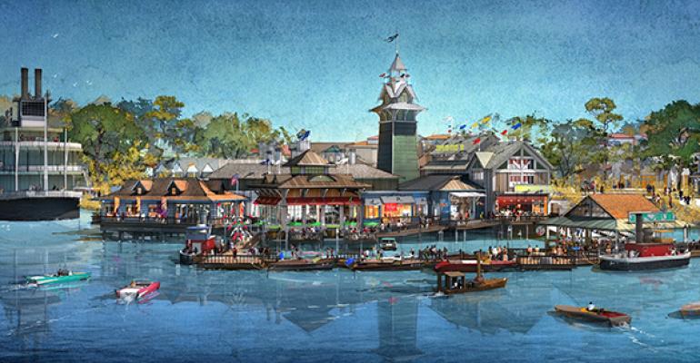 A rendering of The Boathouse at Disney