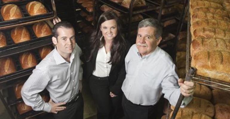 From left Jeff Brunello and Kristina Brunello creators of Fire Oak amp Barley with their father Dan Brunello CEO of Le Boulanger Inc