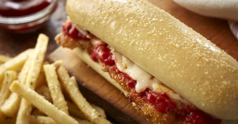 Olive Garden39s new chicken parmigiana breadstick sandwich