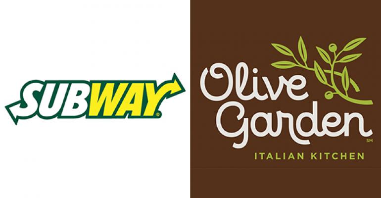 Subway, Olive Garden top midyear &#039;buzz&#039; rankings