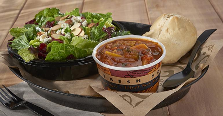 A combo meal at Zoup