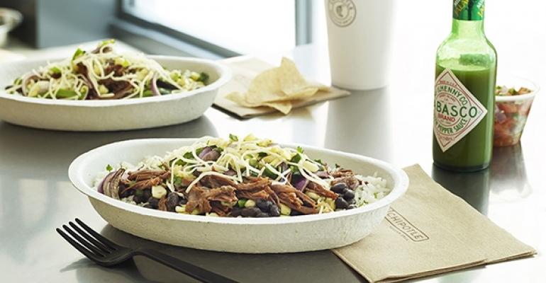 Chipotle took a hit to its samestore sales during the second quarter when it stopped selling pork in many of its restaurants