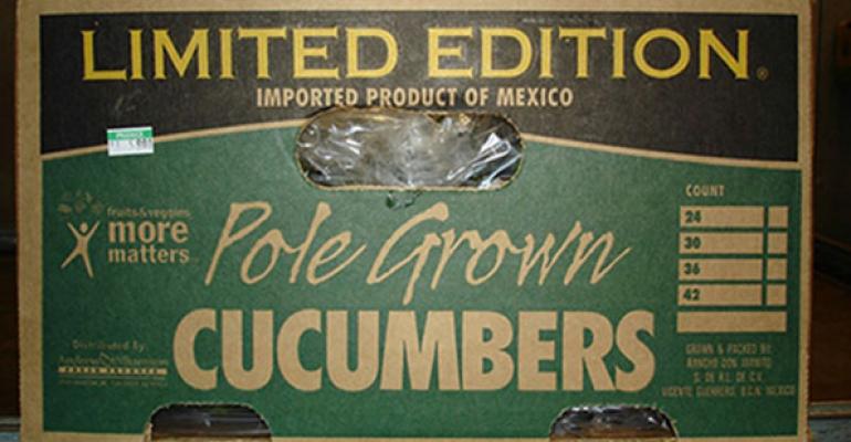 Cucumbers suspected in the outbreak were shipped in cartons like this by Andrew amp Williamson Fresh Produce