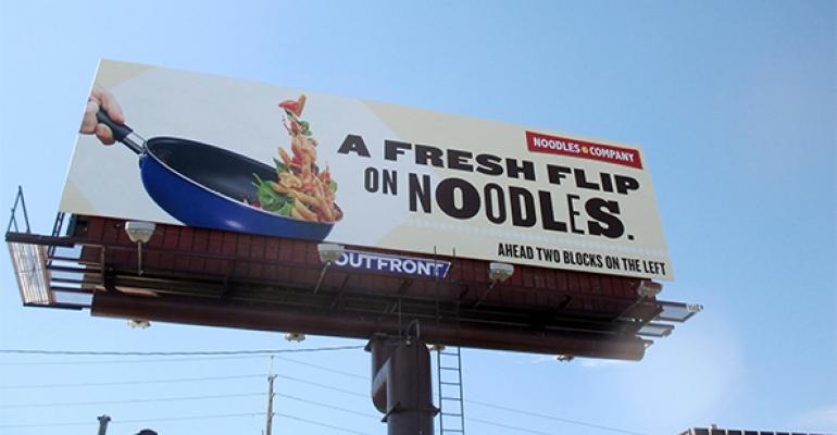 Noodles  Company billboard for real food campaign