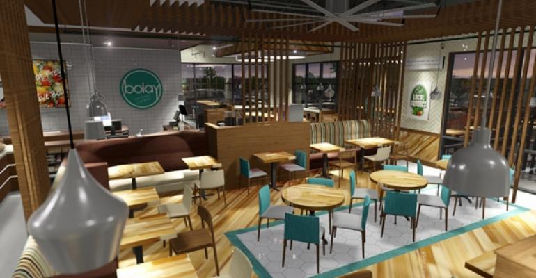 Interior rendering of new fastcasual eatery Bolay
