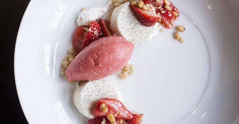 Spring desserts show off seasonal berries, rhubarb