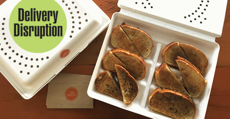 The Melt worked with its packaging supplier to keep sandwiches hot and crispy using compostable containers