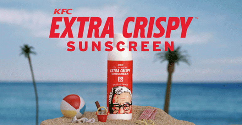 KFC extra crispy suncreen