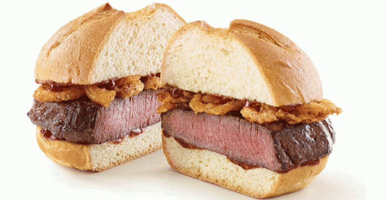 Arby39s new venison sandwich will be made with thickcut venison that has been marinated in garlic salt and pepper and then cooked for three hours