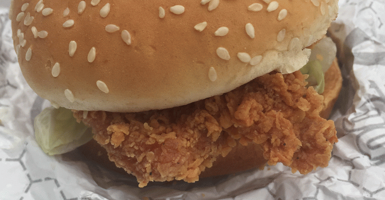 KFC Zinger sandwich