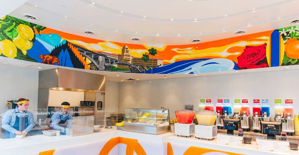 Wetzel's Pretzels debuts remodeled flagship in Disney shopping center | Nation's Restaurant News